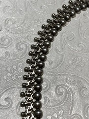 Nils Elvik Sterling Silver Necklace “Bubble” “Ball Fringe” Style Norway 14 1/2″