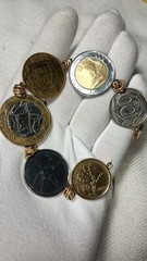 Vintage Milor 14k Yellow Gold Italian Coin Bracelet 7 In
