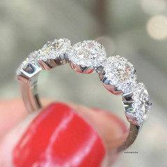 1.36CT Oval Cut Lab Created Diamond Wedding Bridal 14Ct White Gold Finish Ring