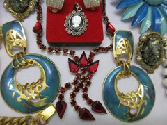 Vtg/Now/Deco/Jewelry Lot Locket Cameo 925 Box CROWN TRIFARI SWISS MONET+s/Signed