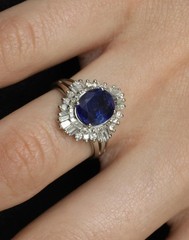RARE 2.39ct GIA Burma No Heat Sapphire & 0.55ct Platinum Ring, Size 6
