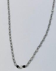 DaneCraft Tarnish Free 925 Sterling Silver Flat Round Link Necklace 18”