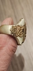 Vintage 1950S Handcrafted Mexican Indian Chief Biker Ring Sz 9.75 US Army