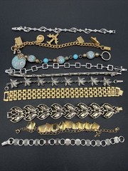 Lot Of 10 Bracelets Vintage To Now Some Signed Ls Cov S-80 N J4