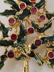Lot Of 10 Christmas Brooches Christmas Trees Wreaths Snowmen Holly Pin Brooch