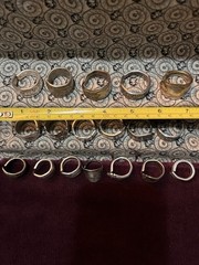Spoon Ring Lot Of 18 Silver Plated &Stainless Steel Antique & Vintage