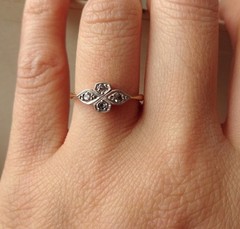 Vintage Style Art Deco Ring Lab Created Diamond Wedding Band In 925 Silver Ring