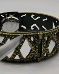 Vintage Heidi Daus Hidden Quartz Watch Bracelet Multicolor Rhinestones Art Deco