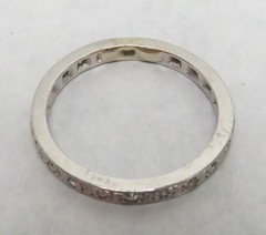 VINTAGE PLATINUM & 0.66ct ROUND DIAMOND ETERNITY RING SIZE 8
