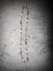 sterling silver necklace vintage 925 With Pearls.