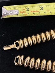 Erwin Pearl Vintage “Gold Snake” Necklace 16-3/8” SIGNED Gold-tone