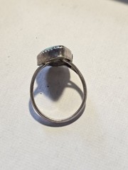 VINTAGE TEARDROP TURQUOISE IN STERLING SILVER RING Size 5