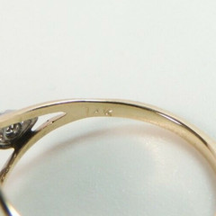 Antique 1930’s Diamond Engagement 14KY/W Ring Size 5.25 UK-K EGL USA Deco