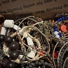 Vintage to Now Jewelry Lot All Wearable Necklaces & Bracelets No Broken. Box BN6