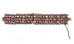 Schreiner Peach Pink Art Glass Bracelet “As Is” Matches Separate Necklace And