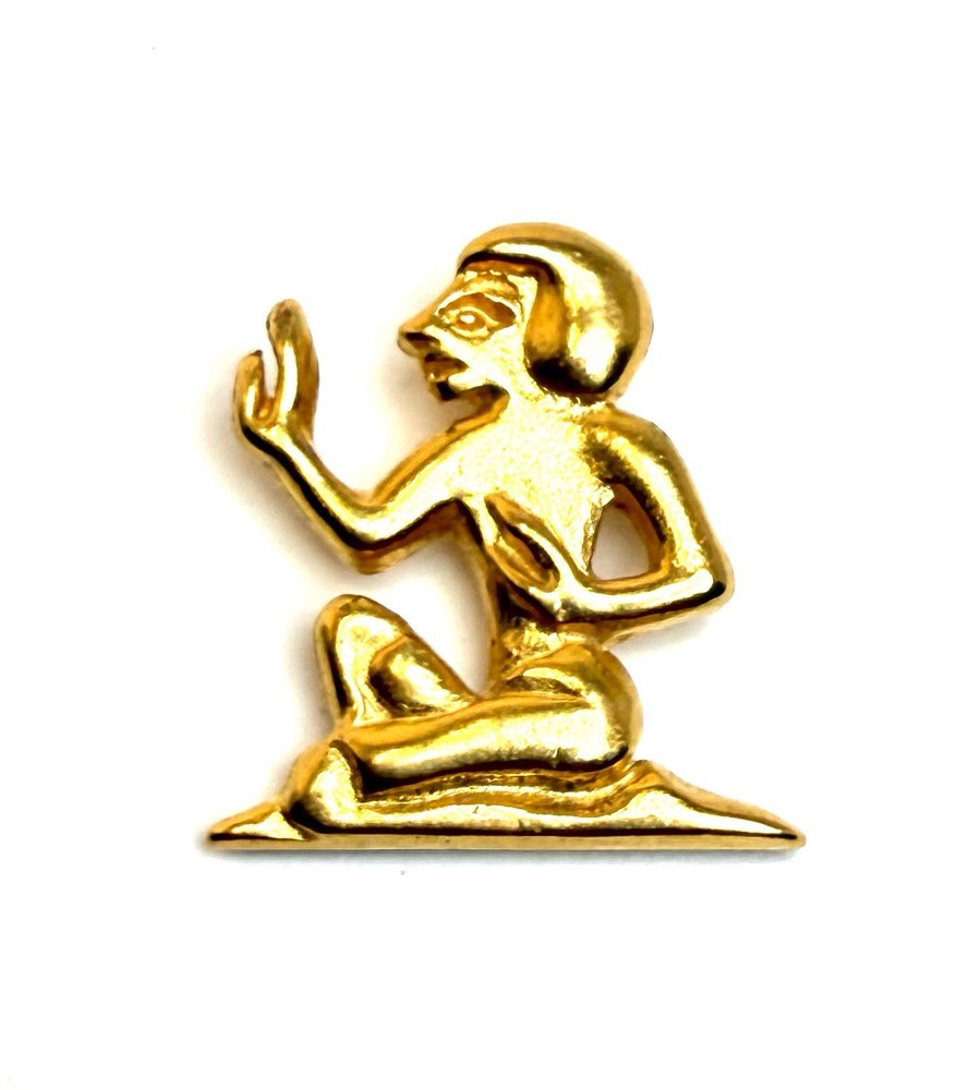VTG 1976 MMA Metropolitan Museum Of Art Egyptian Revival Small Gold Pendant