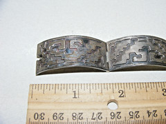 Vtg Taxco Sterling Panel Bracelet 6 3/4″ Length
