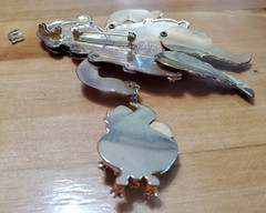 Lunch at the Ritz LATR2GO American SANTA Brooch Pendant