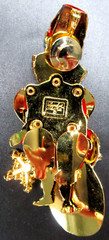 LUNCH AT THE RITZ Christmas Santa’s Pin Enamel Crystal Brooch On Original Card