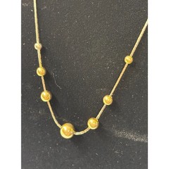 Vintage Necklace Chain Gold Tone Sliding Beads Delicate and Pretty Piece