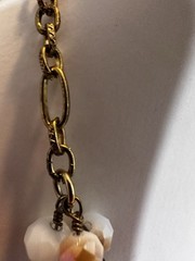 3-Layer Beaded Necklace Gold Tone Multicolor Neutral Boho Chic Long