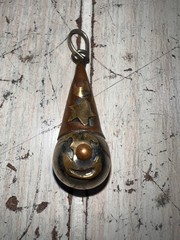 Old Pawn Sterling Silver Wizard Bell Pendant No Markings MCM HTF