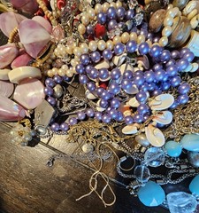 3 Lbs 4oz Unsearched Jewelry Lot VTG & Now Junk & Wear & Resell Craft FUN *Read