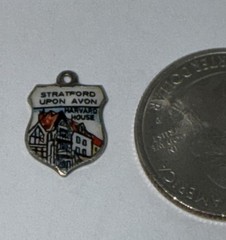 Vintage Harvard House in Stratford-upon-Avon Silver Travel Bracelet Charm