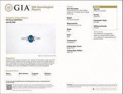 Fine 1.97ct GIA Certified Blue Sapphire & 0.50ct Diamond Platinum Ring Size 6.5