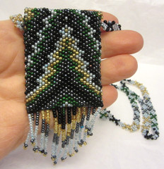 VTG Seed Bead Pouch Necklace Amulet Sachet Medicine Holder Bag Colors