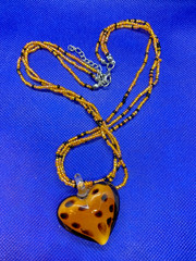 Heart Charm Jewelry Beaded Necklace Woman’s Girls