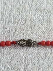 Antique Genuine Natural 100% Undyed Red Mediterranean Coral Beads Necklace