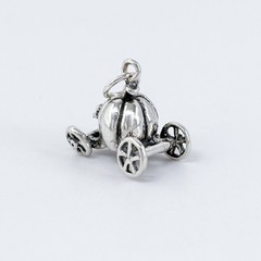 Vintage Jezlaine Sterling Silver 925 Cinderella Pumpkin Carriage Charm Pendant