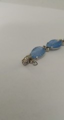 Jomaz Blue Poured Glass Fruit Salad Leaves Link Bracelet