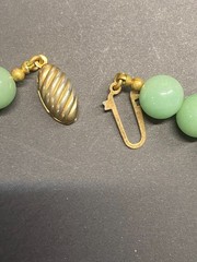 VTG Jade bead and carved nephrite beads,and cloisonne necklace