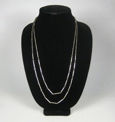 Paradise Brand Necklace Panel Chain 56 in Jewelry VTG Goldtone Cocktail Lariat