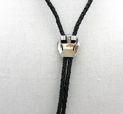 Vintage Navajo Native American Indian Turquoise Sterling Silver Bolo Tie