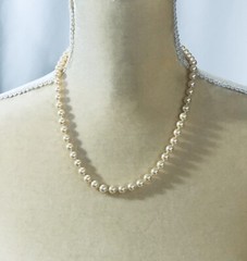 Marvella Necklace Faux Pearl Individually Knotted 19 in Length – Vintage