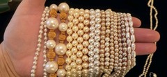 Vintage Mod Faux Pearl Jewlery Lot Of 61. 6lbs+.24 Signed Monet Anne Klein Avon