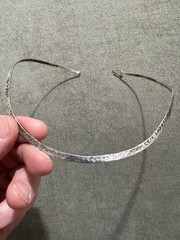 Vintage Mexico 925 Sterling Silver Collar Necklace Torque Choker