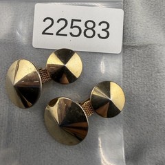 Vintage Hobe Clip On Earrings Gold Tone Ka Fu Statement 80s