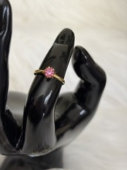 Deadstock New Old Stock Y2K Solitaire Ring Stacking Trio Hidden Adjustable Clasp