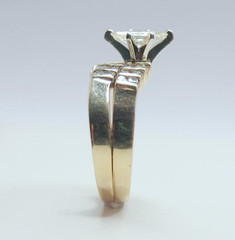 Vintage 14k Yellow Gold 23 Stone Diamond .62ctw Wedding Set Lady’s Ring Size 5