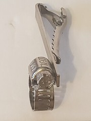 VINTAGE Ideal 6202 Hose Clamp Silver Tone Tie Bar Clasp Clip