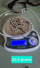 Older Sterling Silver 5mm Ball Bead Chain Necklace or Choker 16″ – 22.2gms
