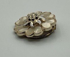 Vintage W Germany MOP Floral Scarf Dress Clip Brooch 1.5 in. West Germany Heart