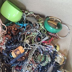 Huge Lot of Vintage to Modern Costume JEWELRY Lot Mixed Tangled , Crafted 9 Lb