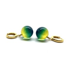Unique multicolour Natural dyed Amber Earrings 5.9g