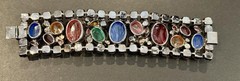 RARE JULIANA DELIZZA & ELSTER BOOK Bib Bracelet PIECE Rhinestone Parure Set Read