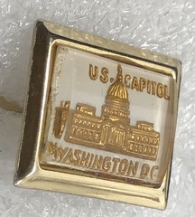 U.S. Capitol Cufflinks & Tie Bar Set Washington D.C. Gold Relief – Vintage